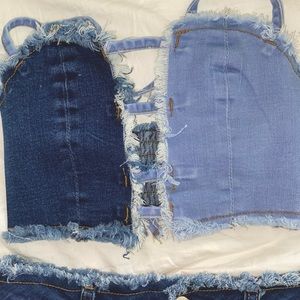 denim 2 piece